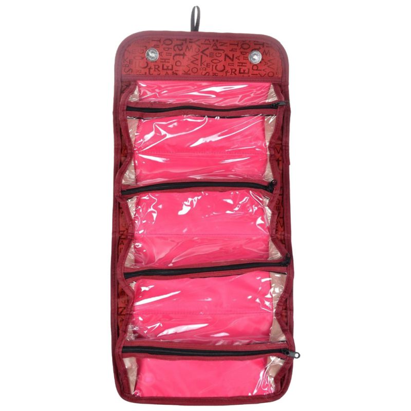 Travel Rollup Cosmetics Makeup Organizer Pouch Hanging Toiletry Bag